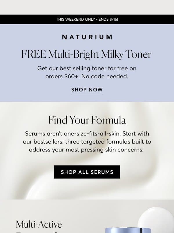 Not All Serums Are Created Equal email from Naturium
