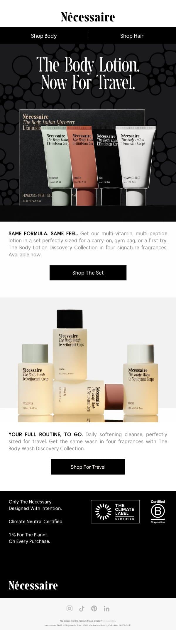For You To Discover email from Necessaire screenshot