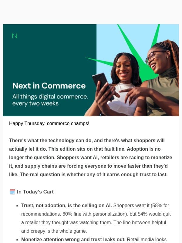 58% want AI shopping but one move can kill their trust email from Netguru
