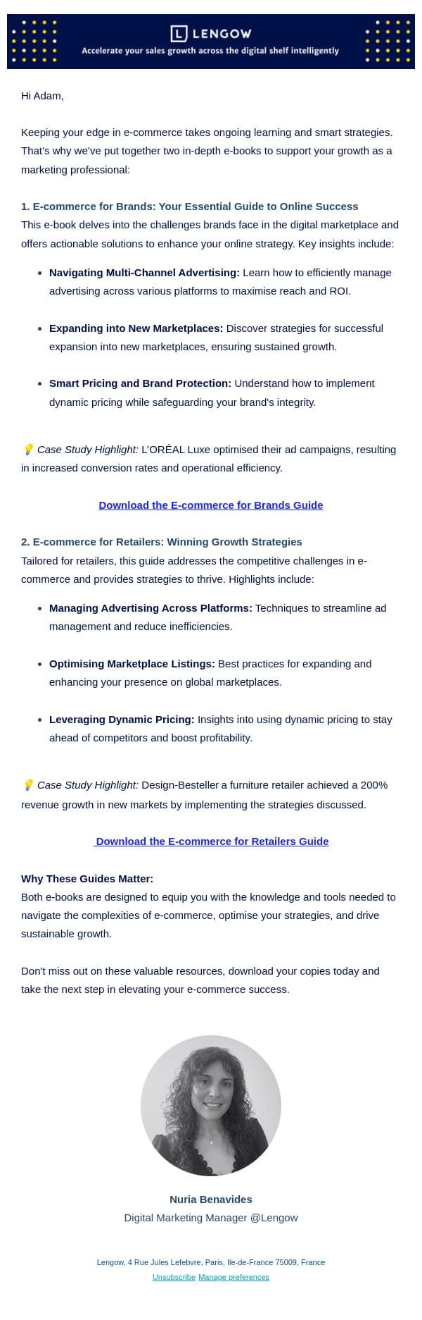 Elevate Your E-commerce Strategy with Our Latest Guides. email from NetRivals screenshot