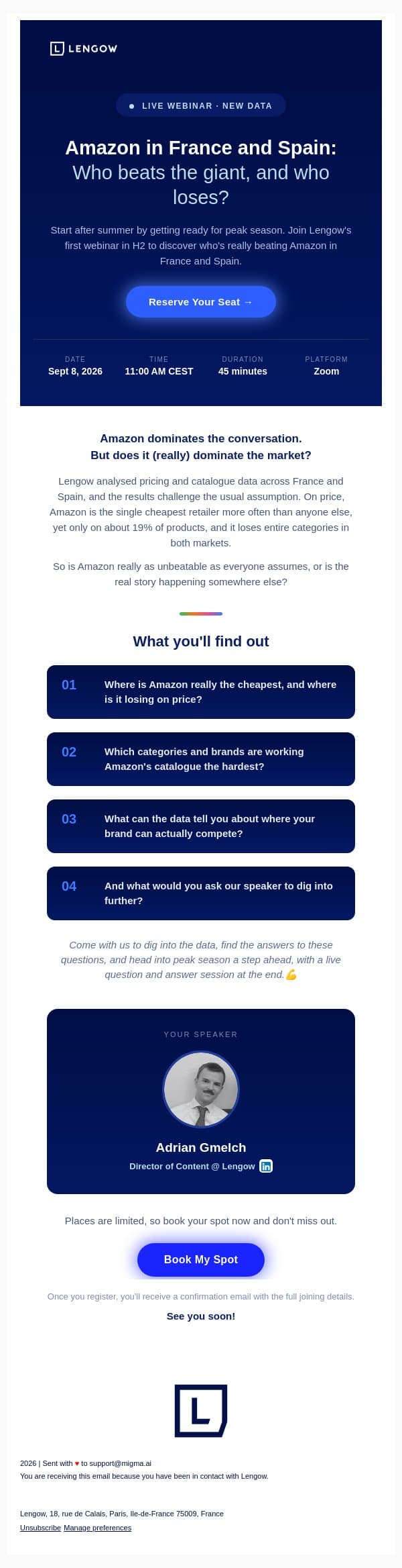 đ Amazon isn't winning like you think (the data proves it)! email from NetRivals screenshot