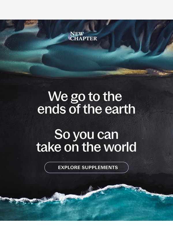 From Nature to Bottle to You! email from New Chapter