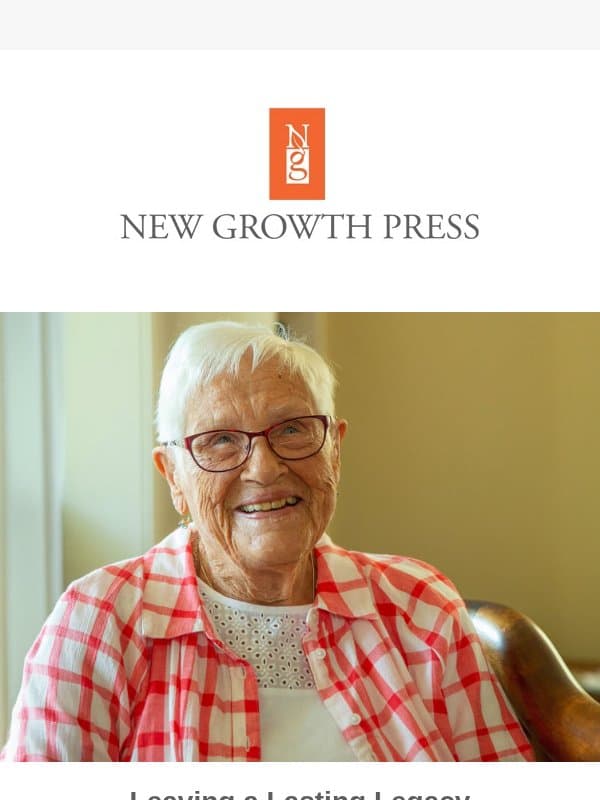 The Power of a Parent's Testimony email from New Growth Press