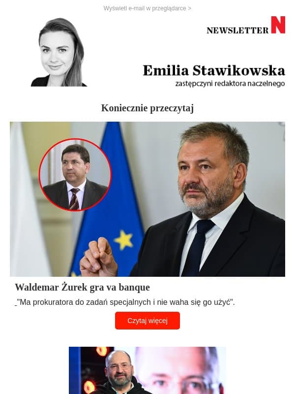 Ostatnia nadzieja Żurka? "Nie boi się jazdy po bandzie" email from Newsweek Polska