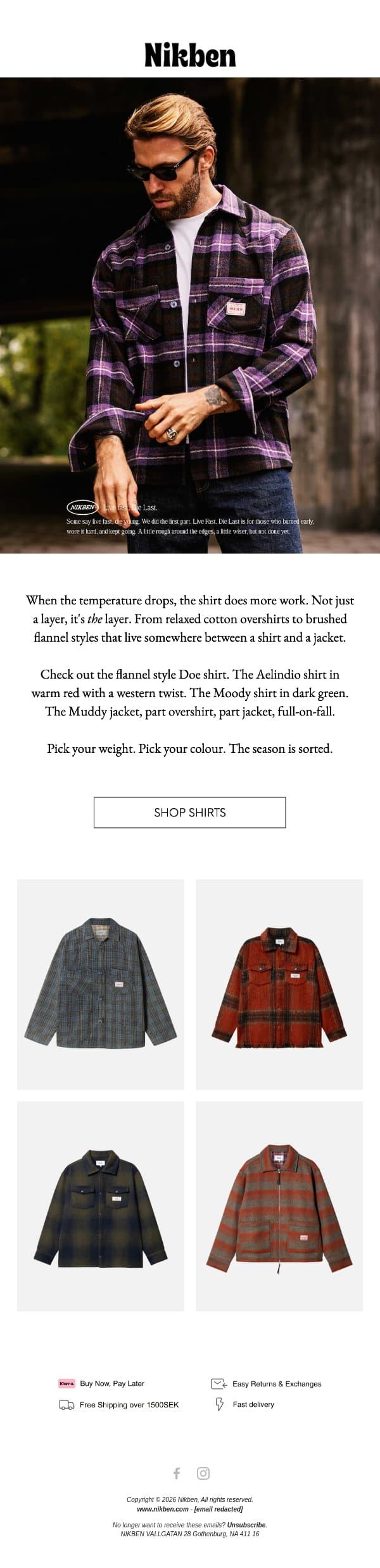 The shirt edit. email from Nikben screenshot