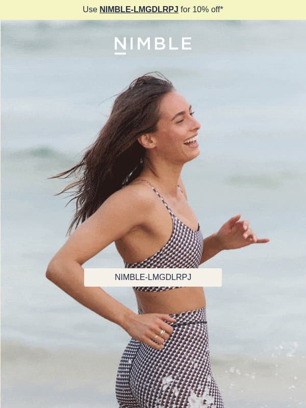 Forgot you had 10% off? email from Nimble Activewear