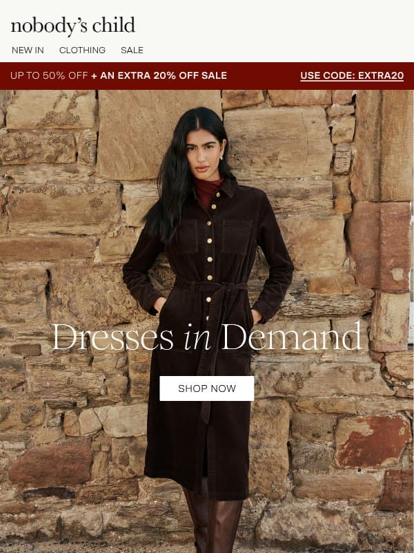 The dresses in everyone's basket email from Nobody’s Child