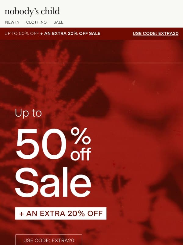 Sale from £40 email from Nobody’s Child