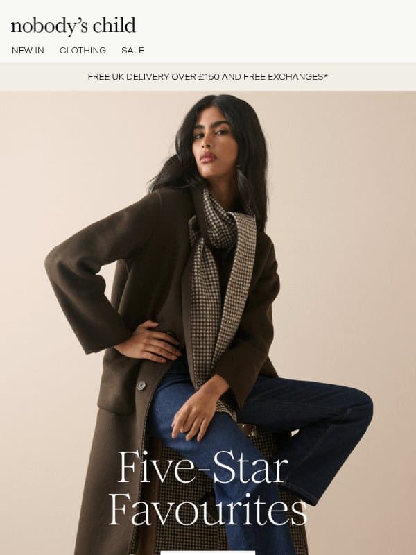 Five stars for a reason email from Nobody’s Child