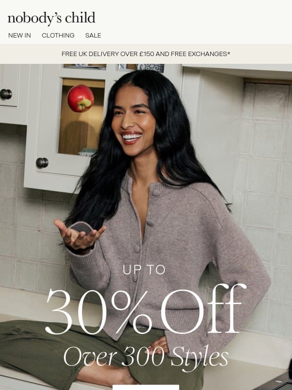 Up to 30% off Knitwear email from Nobody’s Child