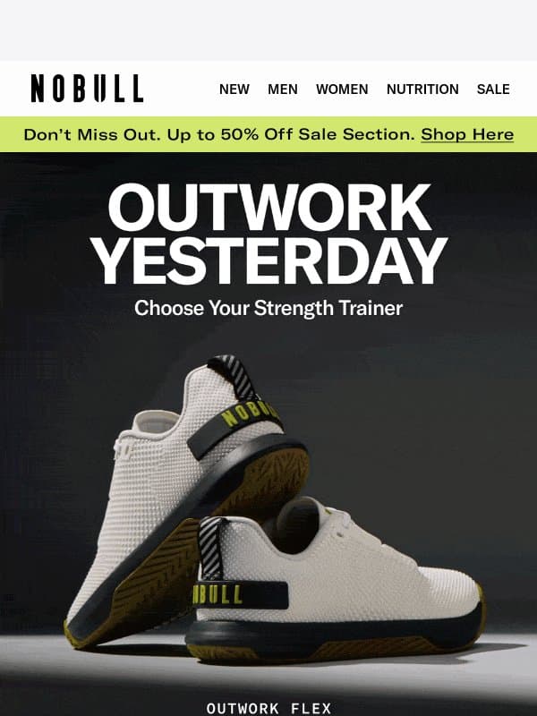 New Colors in Outwork email from NOBULL