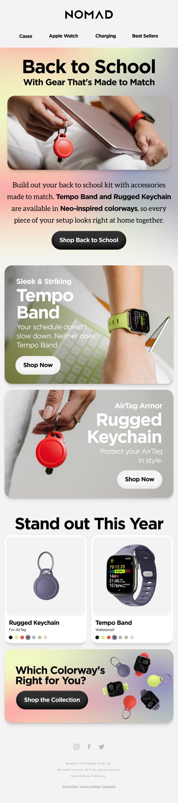 It's back to school season π email from Nomad Goods screenshot
