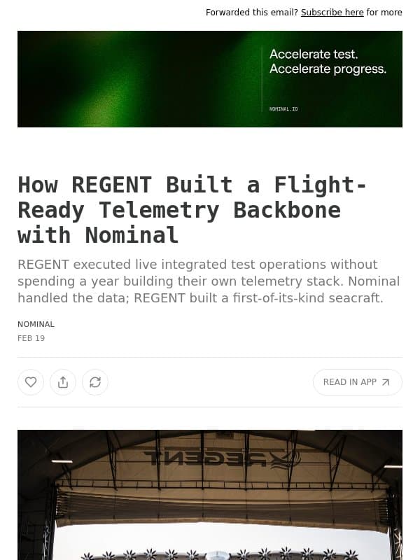 How REGENT Built a Flight-Ready Telemetry Backbone with Nominal email from Nominal