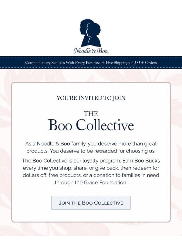 Introducing the Boo Collective 🤍 email from Noodle & Boo