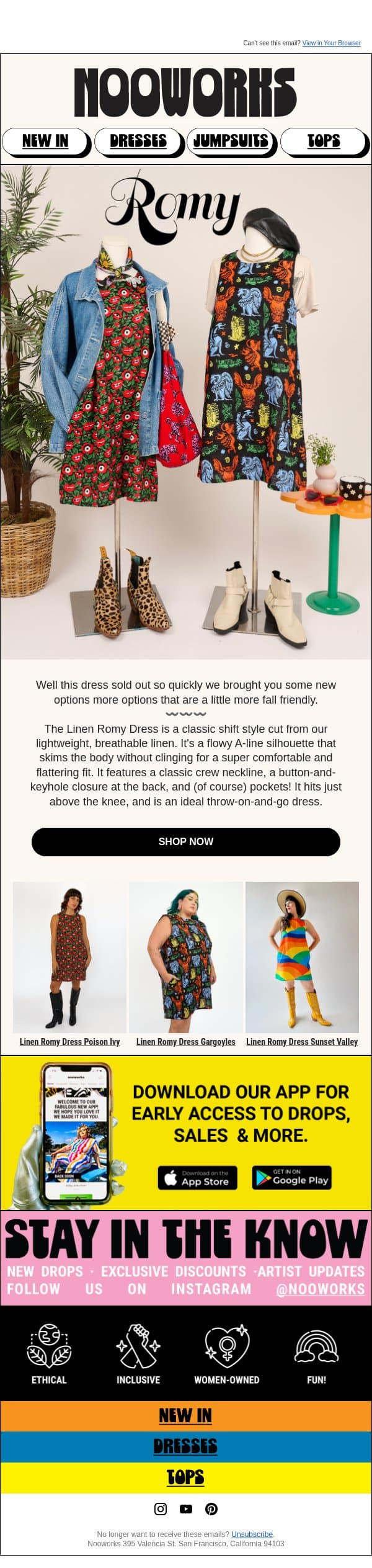 Romy Returns! ❤️ email from Nooworks screenshot