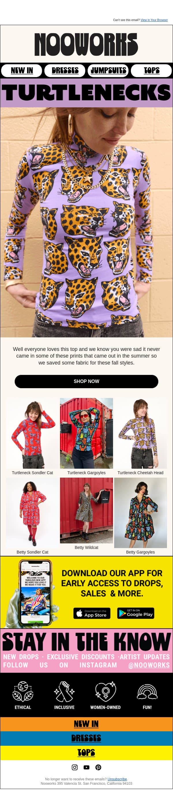 Time to roll out your seasonal faves π email from Nooworks screenshot