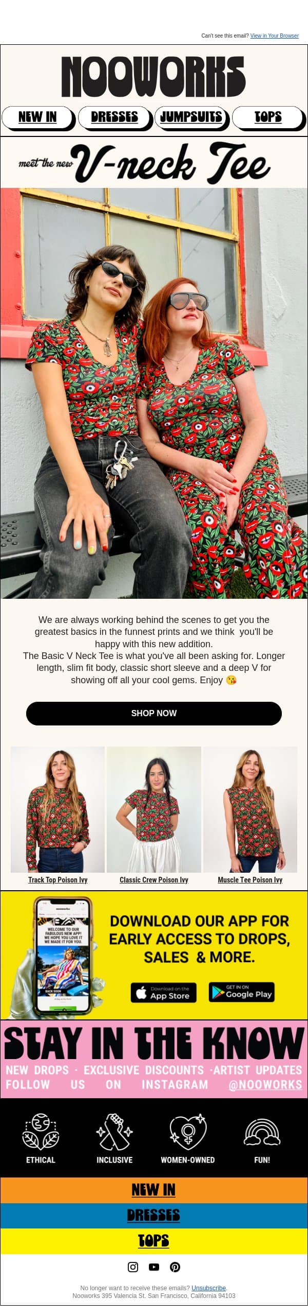 Meet the V!👯♀️👯♀️ email from Nooworks screenshot