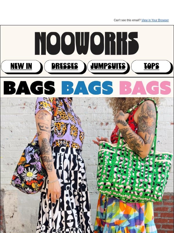 BAGS! BAGS! BAGS! π
email from Nooworks