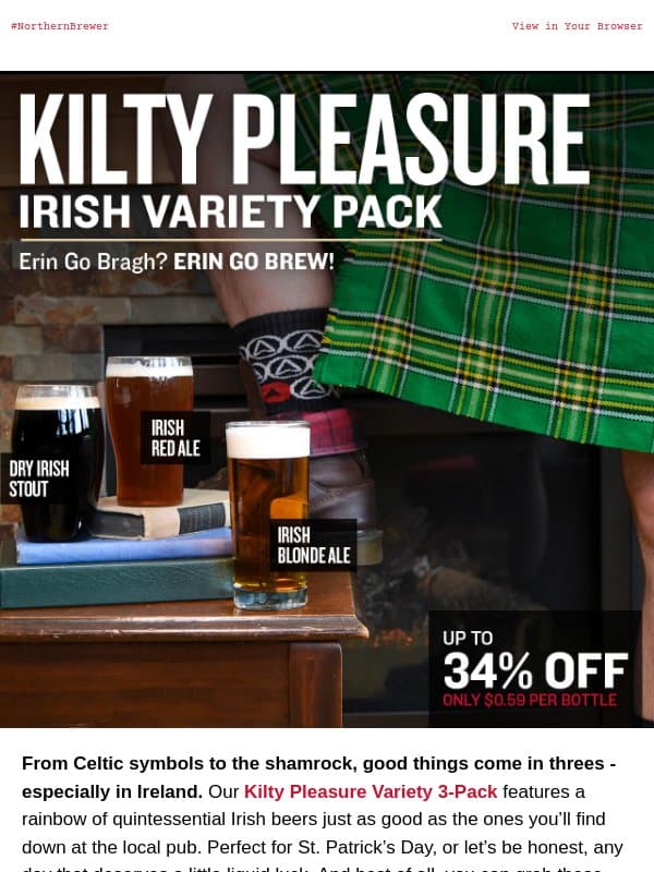 Erin Go Bragh? Erin Go Brew! email from Northern Brewer
