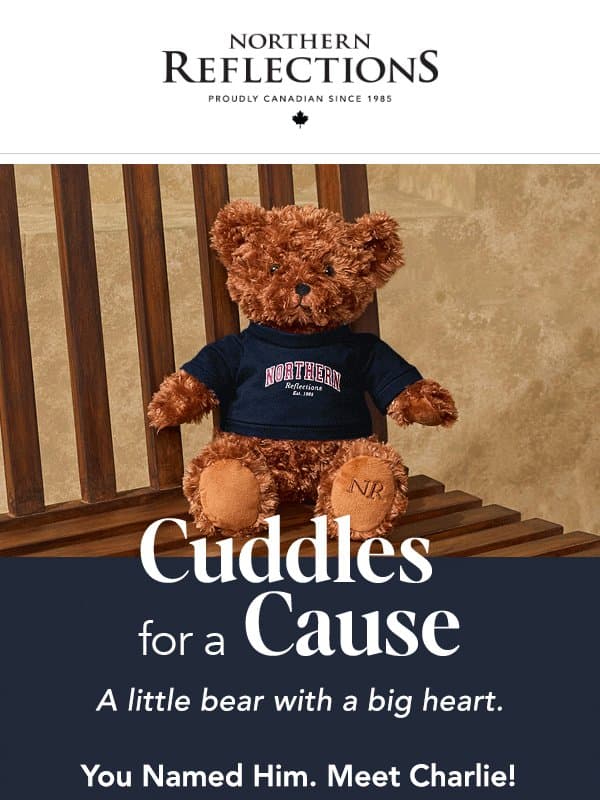 Meet Charlie! Plus, Deals Too Good to Miss! email from Northern Reflections