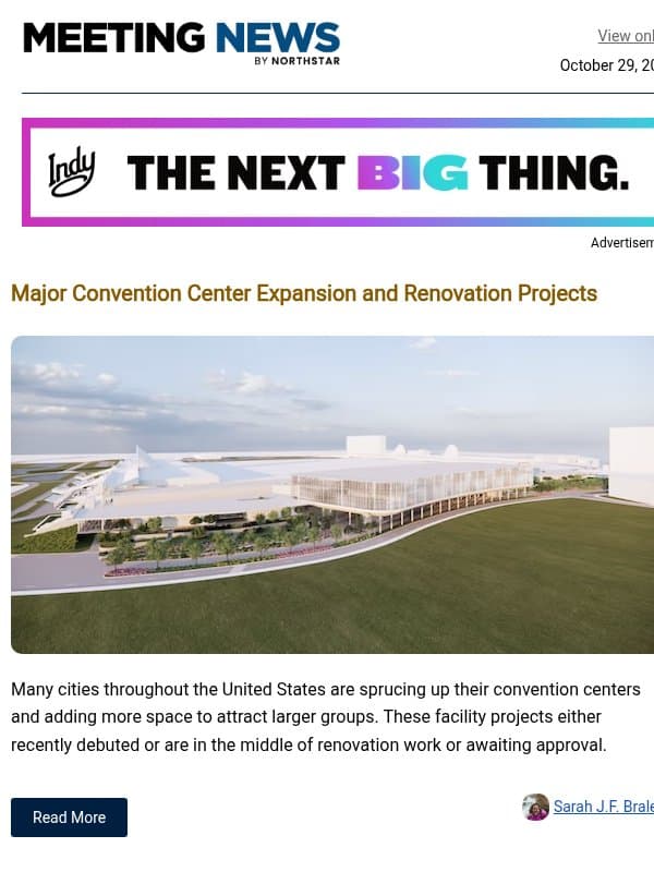 Convention Center Projects Update | Delano London Coming in '27 email from Northstar Meetings Group