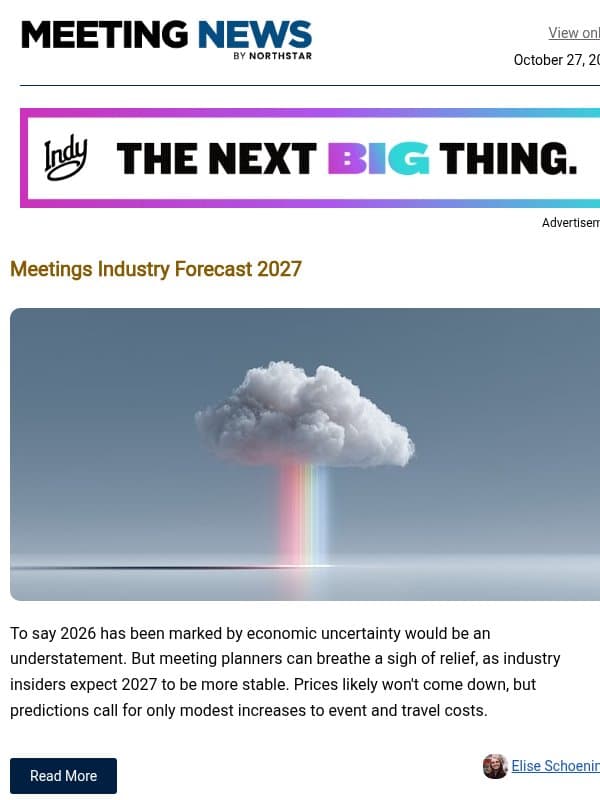 New Meetings Industry Forecast | Making Keynote Lessons Stick email from Northstar Meetings Group