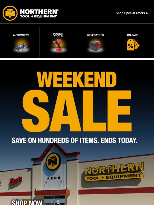Weekend Sale Ends Today | Save Up to 40% email from NorthStar