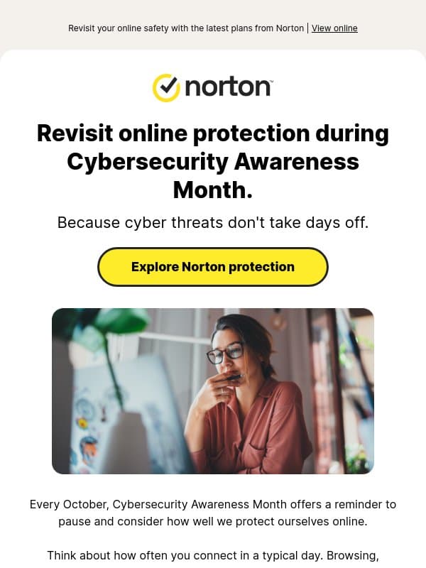 Protect yourself this Cybersecurity Awareness Month email from Norton