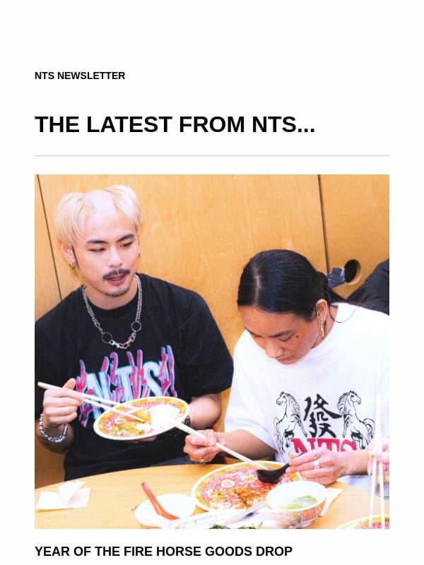 Year Of The Fire Horse Public Launch email from NTS Radio