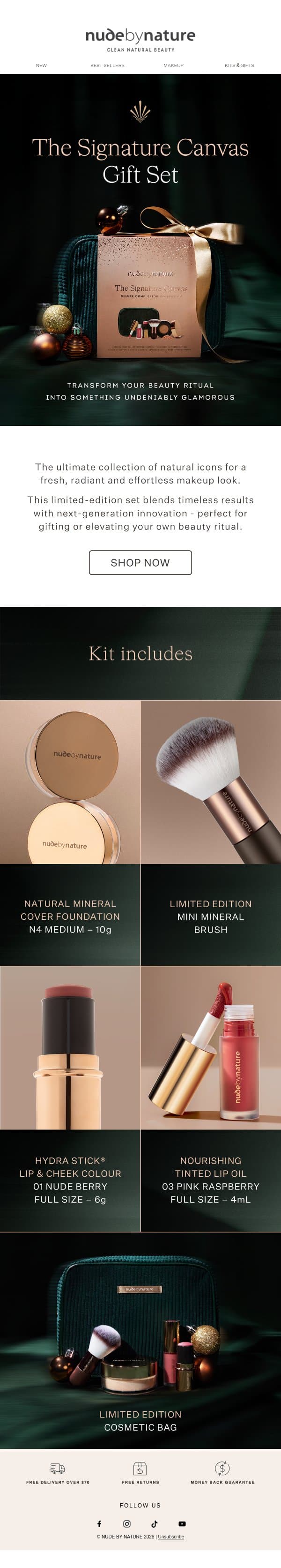 The Most-Wanted Beauty Gifts This Season✨ email from Nude by Nature screenshot