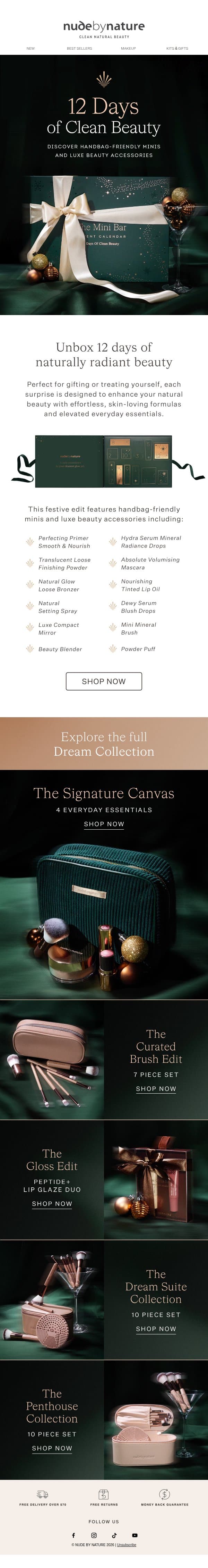 Discover The Mini Bar Advent Calendar ✨ email from Nude by Nature screenshot