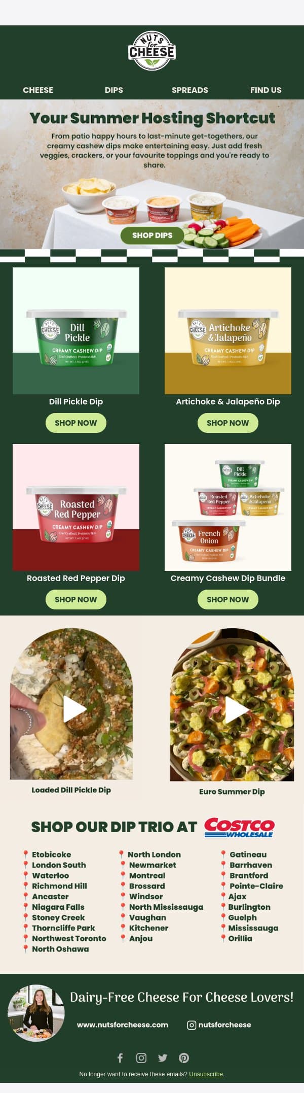 No cooking required. email from Nuts for Cheese screenshot