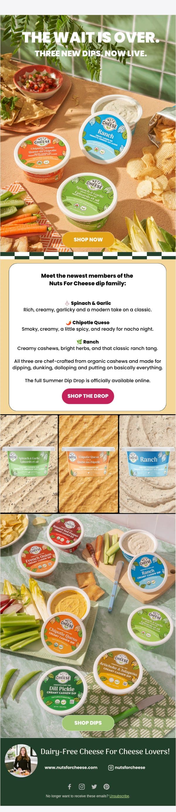 They're here. email from Nuts for Cheese screenshot