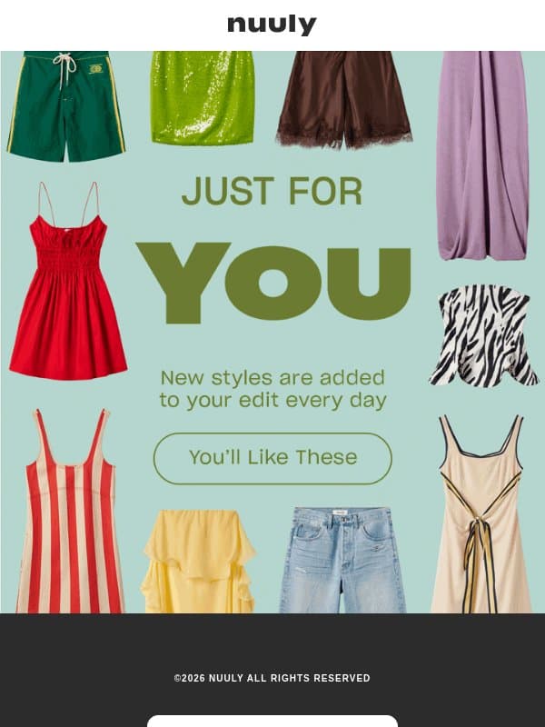 YOUR JULY EDIT email from Nuuly