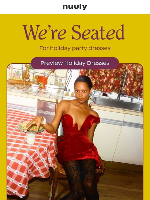 THE HOLIDAY DRESS PREVIEW + $28 OFF email from Nuuly