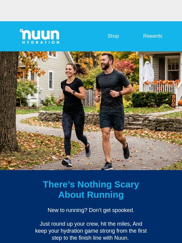 No Tricks, Just Treats email from Nuun