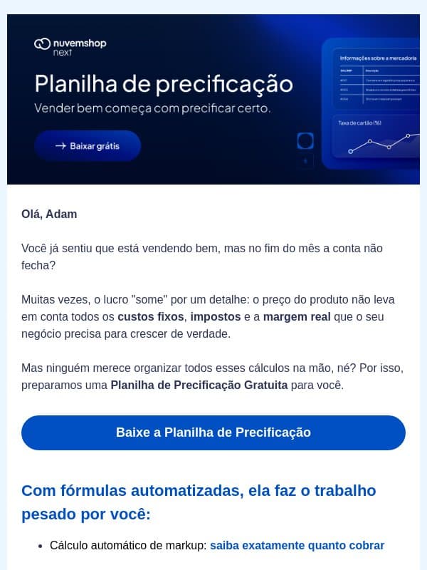 Descubra como precificar certo email from Nuvemshop