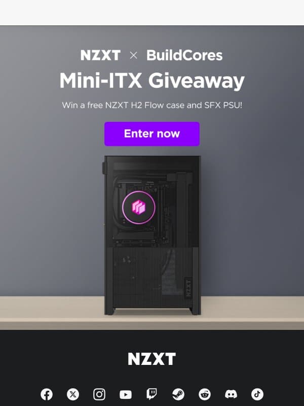 Enter the Mini-ITX Giveaway! email from NZXT