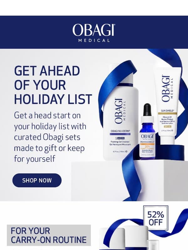 The Secret to Being Everyone’s Favorite Gift-Giver email from Obagi