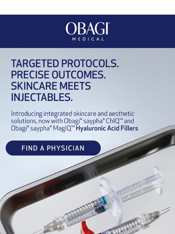 Get Natural Looking Results With Obagi® saypha® ChIQ™ Dermal Filler email from Obagi