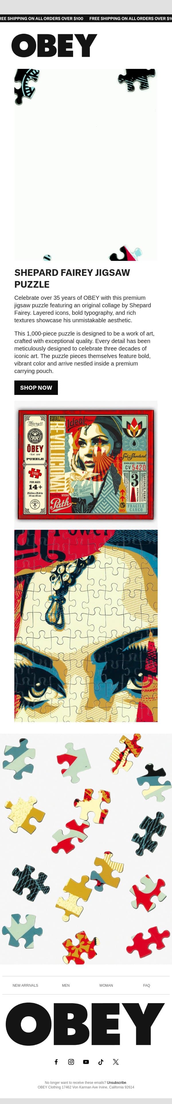 Jigsaw Puzzle by Obey email from OBEY Clothing screenshot