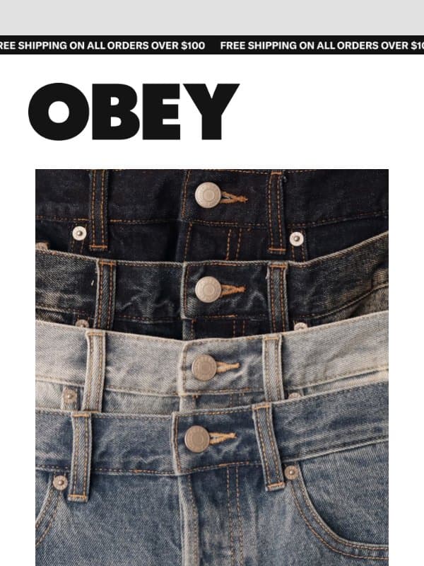 Fall Denim Collection email from OBEY Clothing