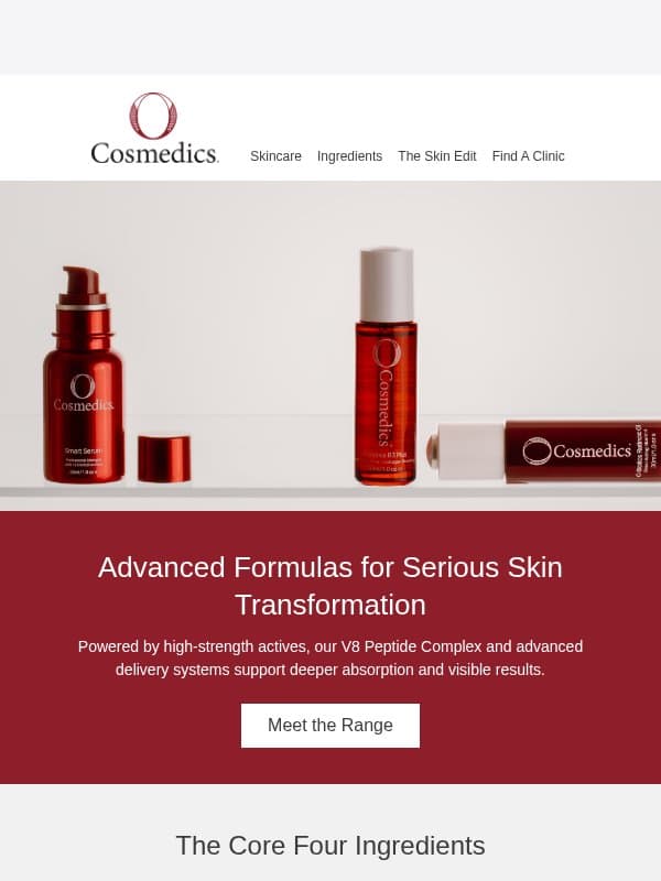 The science behind O COSMEDICS email from Ocosmedics
