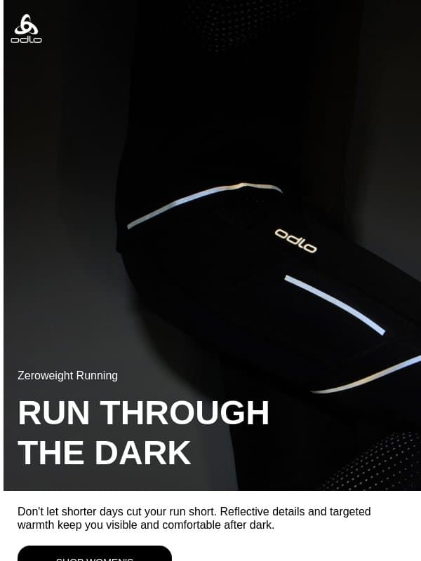 Built for cold, dark winter runs email from Odlo
