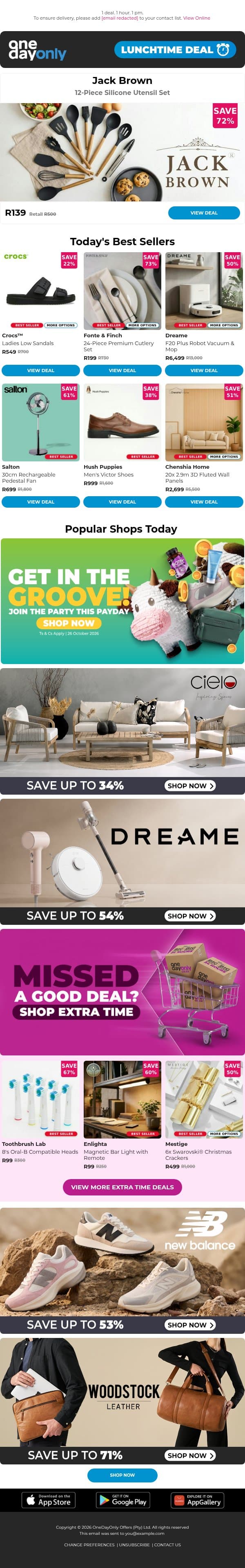 Ready to whisk it all for R139? 🤪 email from Odo screenshot
