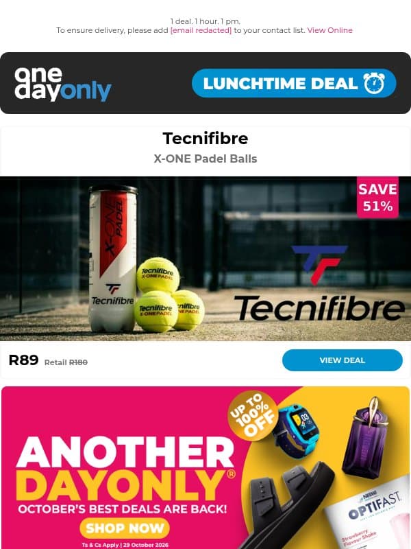 R89? Hit it! 🎾 email from Odo