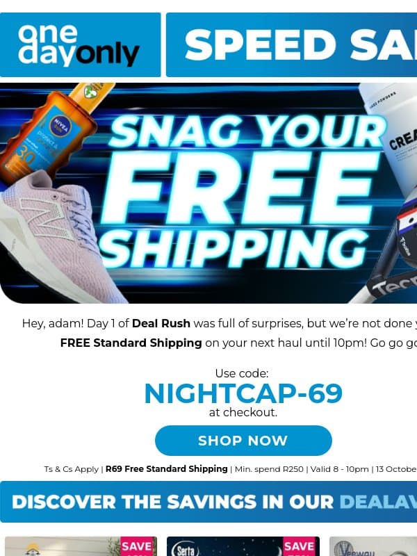 FREE Shipping? Feel the RUSH! 🚀 email from Odo