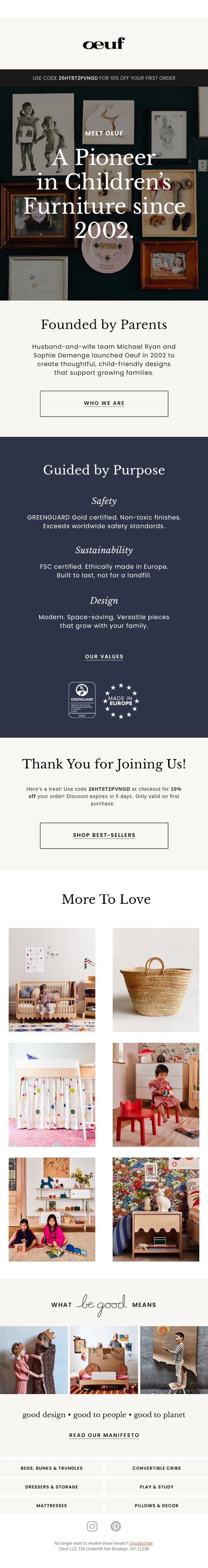 Meet Oeuf email from Oeuf screenshot