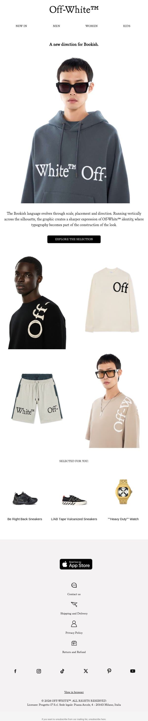 Read it differently. email from Off-White screenshot