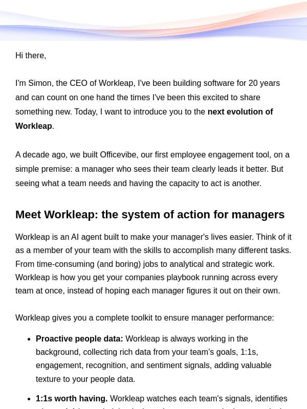 Introducing a new vision for Workleap email from Officevibe